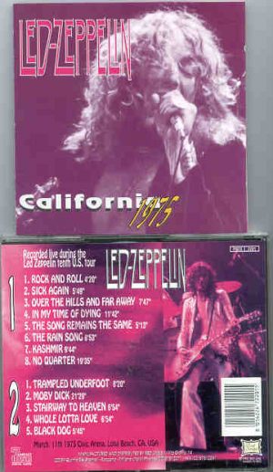 Led Zeppelin - California 1975 ( 2 CD set ) ( Civic Arena , Long Beach , March 11th , 1975 )