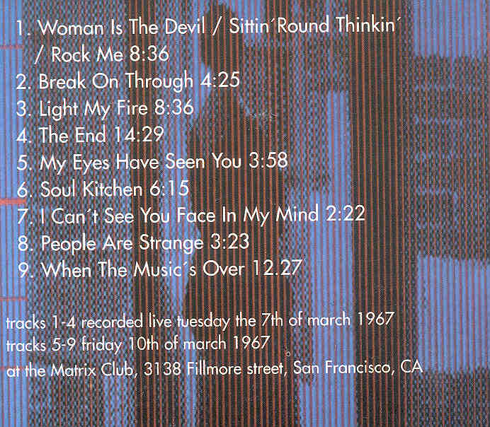 The Doors - The Complete Matrix Tapes Vol. 2 ( Matrix Club , San Francisco , CA , 1967 )