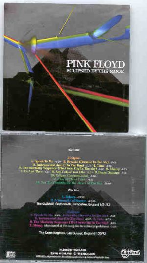 Pink Floyd - Eclipsed By The Moon ( 2 CD  SET )( Highland )( Brighton , Jan 20th '72 & Portsmouth , UK , Jan 21st '72 )