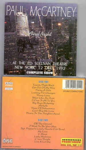 Paul McCartney - First Night At New York 1992 ( 2 CD set ) ( new York , Dec 12th , 1992 )
