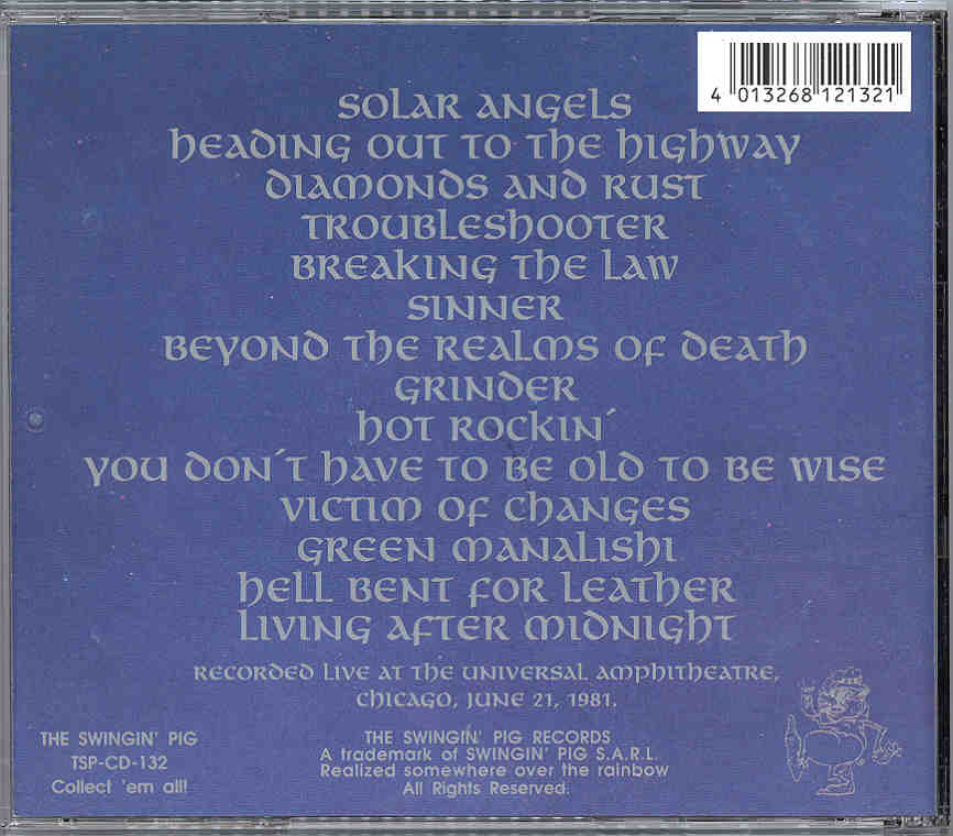 Judas Priest - Breaking The Law  ( Swingin Pig ) ( Chicago , June 21st , 1981 )