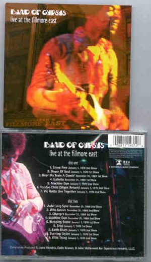Jimi Hendrix - Band Of Gypsies Live At Fillmore East ( 2 CD Set ) ( 1969 - 1970 , 1st & 2nd Shows)