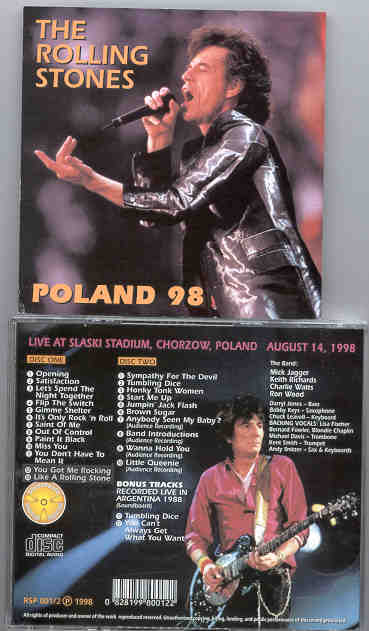Rolling Stones - Poland '98 ( Slaski Stadium , Chorzow