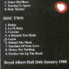 Eric Clapton - 9 Wonderful Nights At Royal Albert Hall 1988 ( January 26th ) ( 2 CD set ) ( Beano )