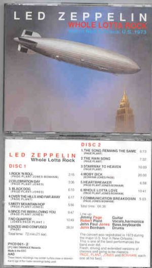 Led Zeppelin - Whole Lotta Rock  ( Triangle Recs ) ( Live in New Orleans , 1973 )
