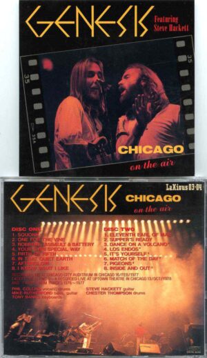 Genesis - Chicago On The Air ( 2 CD ) ( Chicago City Auditorium , Feb 17th , 1977 plus Uptown Theatre Oct 13th 78 )