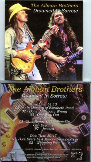 Allman Brothers- Drowned In Sorrow ( 2 CD SET ) ( Soundboard from Deer Creek , Noblesville , IN , USA , July 19th , 1989 )