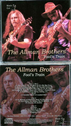 Allman Brothers- Fool´s Train ( 3 CD SET ) ( Soundboard from Orpheum Theatre , Boston , MA , USA , October 5th , 1989 )