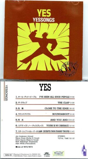 Yes- Yessongs ( Japanesse Release of Live Tracks from 1972 and 1973 )
