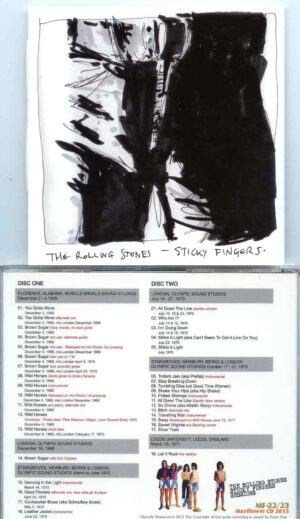 Rolling Stones - Sticky Fingers ( 2 CD set ) ( MAYFLOWER ) ( Studio Recording Sessions 1969 - 1970 )