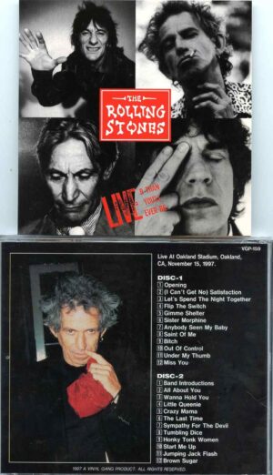 Rolling Stones - Liver Than You'll Ever Be  ( 2 CD Set ) ( Vinyl Gang ) ( Oakland, California, Nov 15th, 1997 )