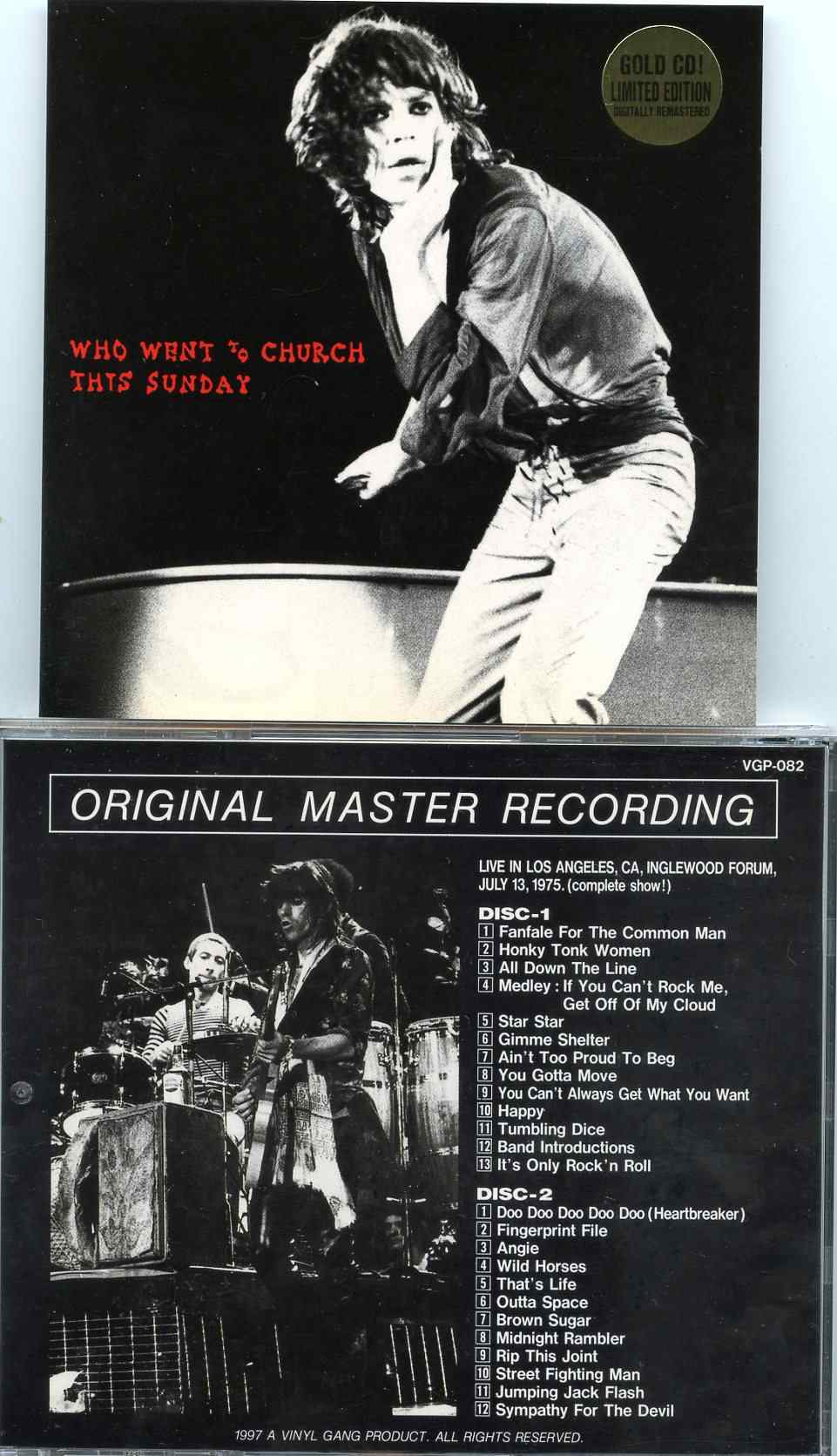 Rolling Stones - Who Went to Church This Sunday ( 2 CD Set ) ( Vinyl Gang ) ( Inglewood Forum, July 13th, 1975 Complete Show )