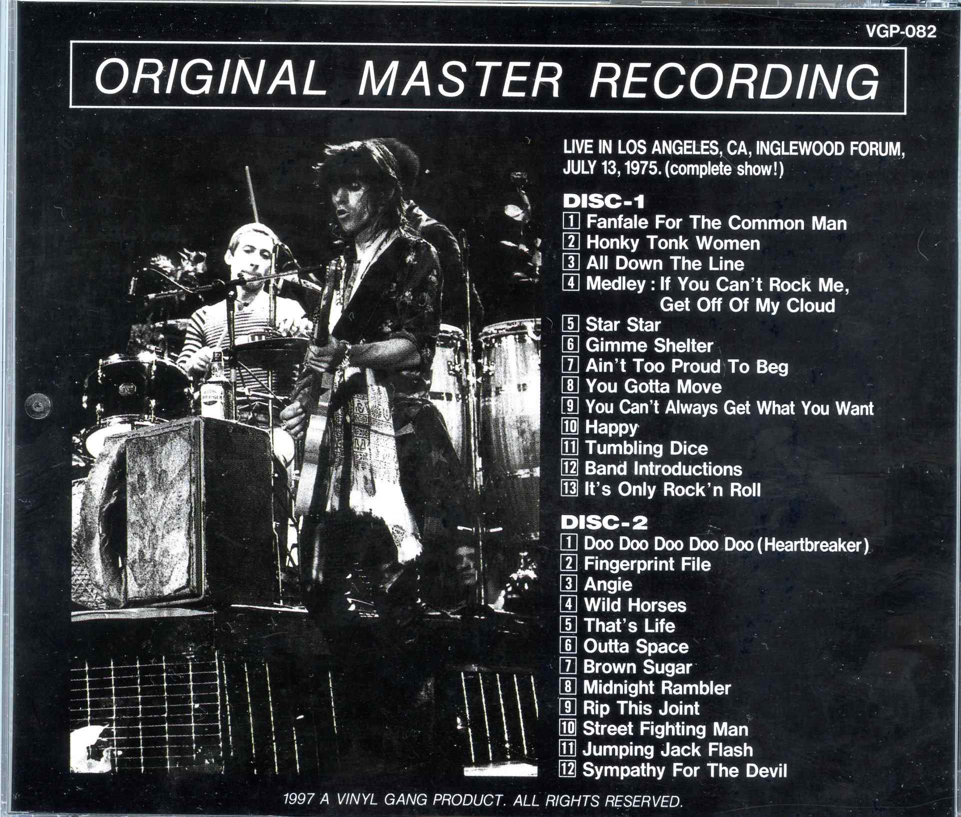 Rolling Stones - Who Went to Church This Sunday ( 2 CD Set ) ( Vinyl Gang ) ( Inglewood Forum, July 13th, 1975 Complete Show )