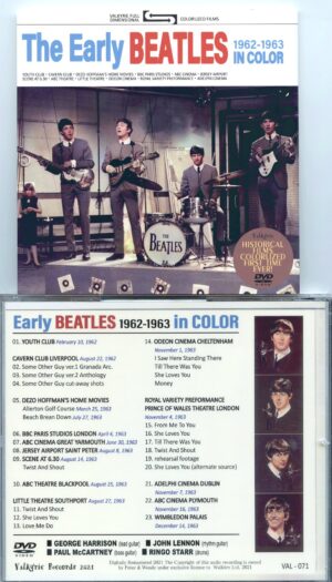 THE BEATLES - The Early Beatles In Color 1962-1963 ( DVD ) ( Misterclaudel / Valkyrie ) ( Video Clips & Live Performances In Color )