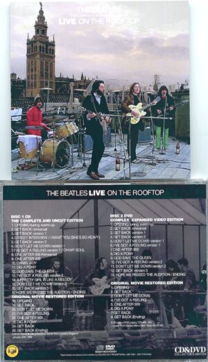 THE BEATLES - Live On The Rooftop Complete And Uncut Edition ( 1 CD - 1 DVD ) ( 2022 GOLDIES )