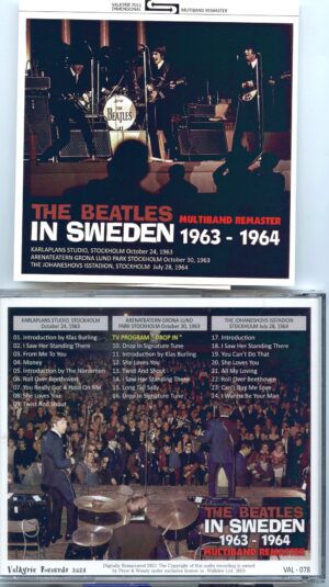 THE BEATLES - In  Sweden 1963 - 1964 ( Multiband Remasters ) ( 1 CD )  ( Valkyrie )