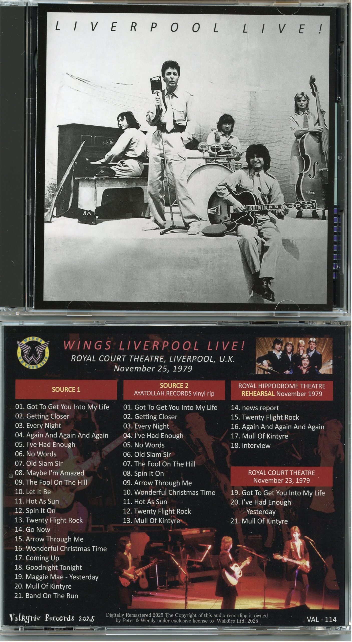 PAUL McCARTNEY - Liverpool Live !  ( 2 CD SET ) ( VALKYRIE ) ( Royal Court Theatre, Liverpool, UK, November 25th, 1979 )