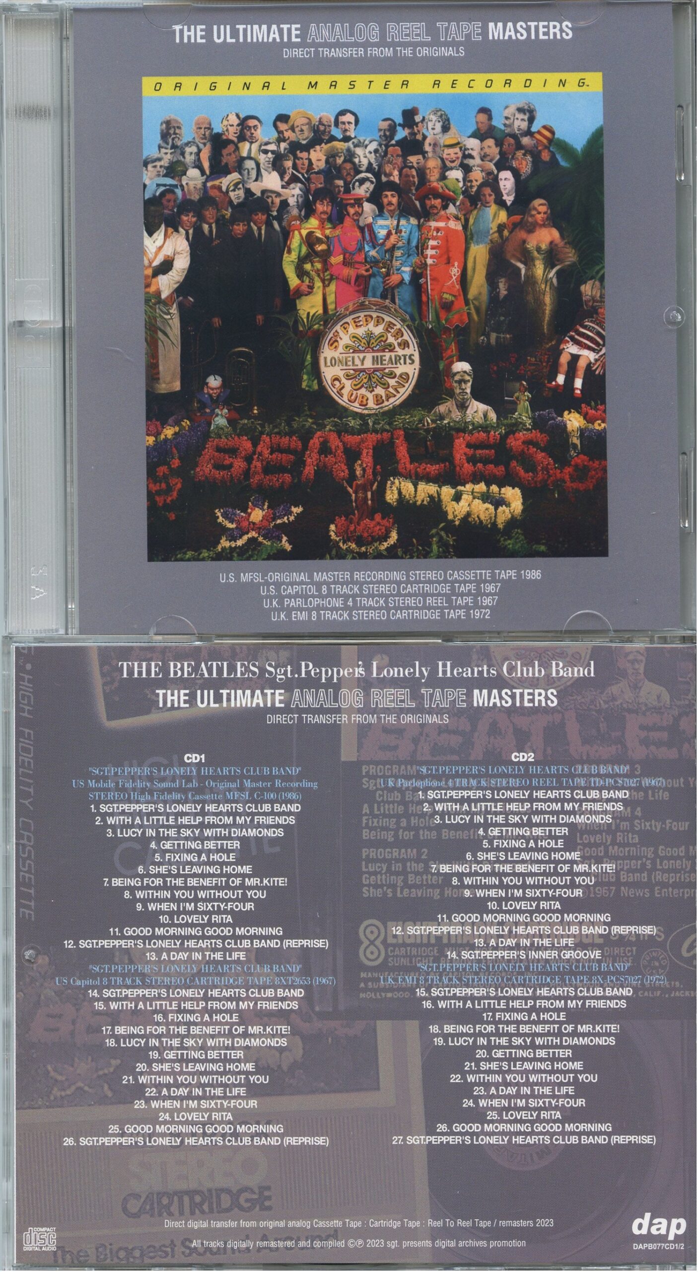 THE BEATLES - Sgt Pepper's Lonely Hearts Club Band Ultimate Analog Reel Tape Masters ( 2 CD ) ( DAP ) ( Direct Transfers From The Originals )