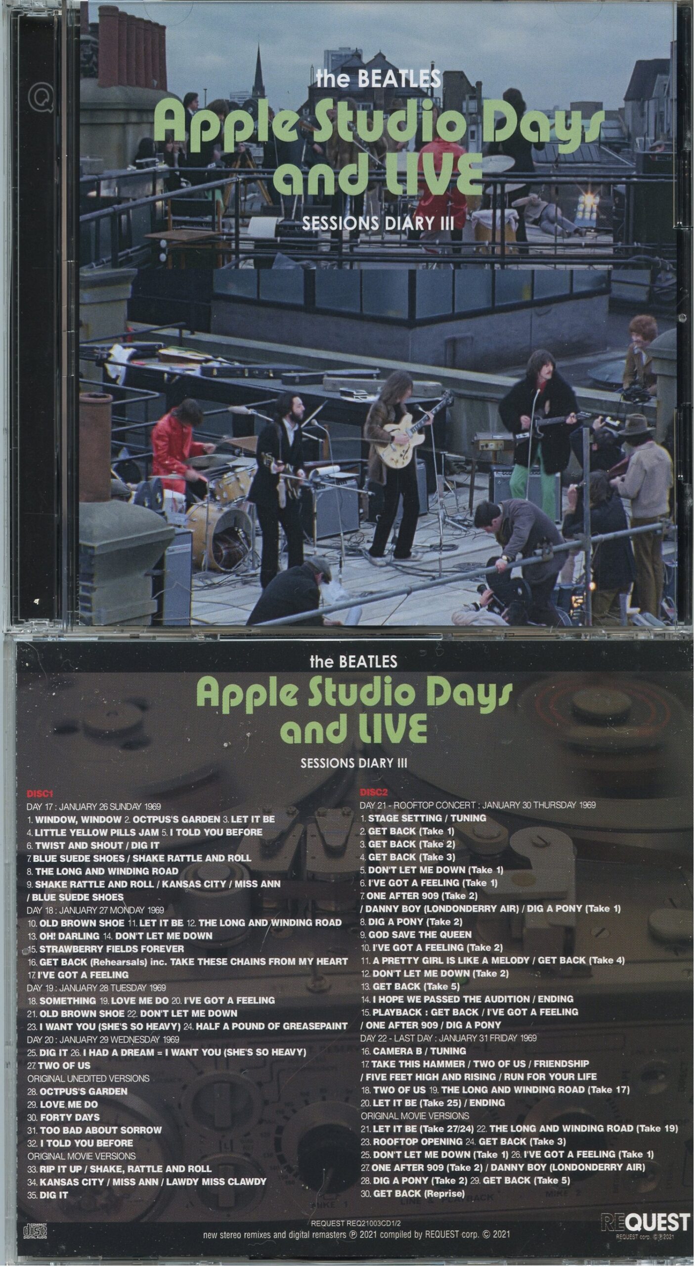 THE BEATLES -  Twickenham Studio Days Session Diary 3 ( 2 CD SET ) ( REQUEST ) ( Day 17 Sunday January 26th to Day 22 last day Friday January 31st, 1969 )
