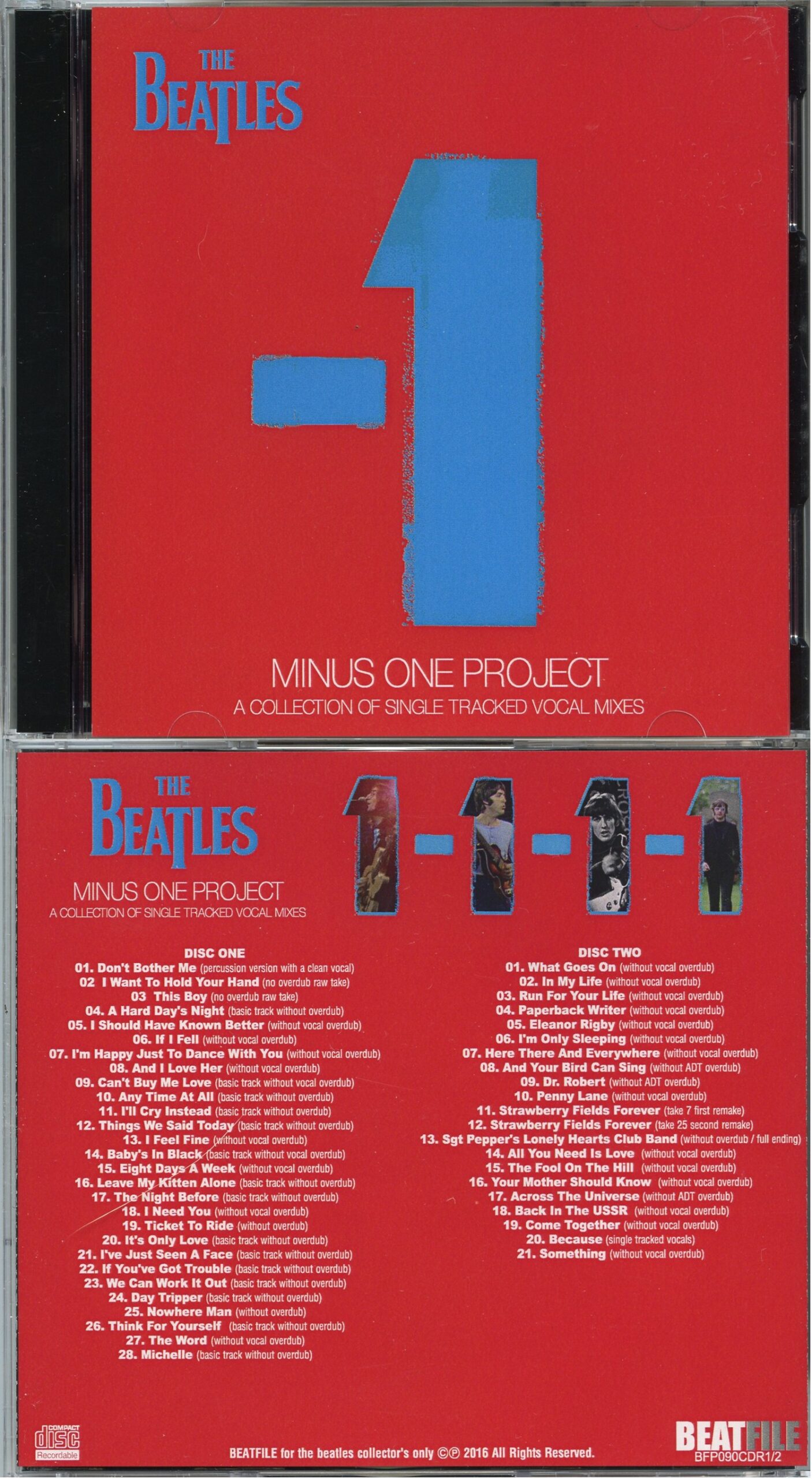 THE BEATLES -    11 Minus One Project ( 2 CD SET ) ( BEATFILE ) ( A collection of single tracked Vocal Mixes )