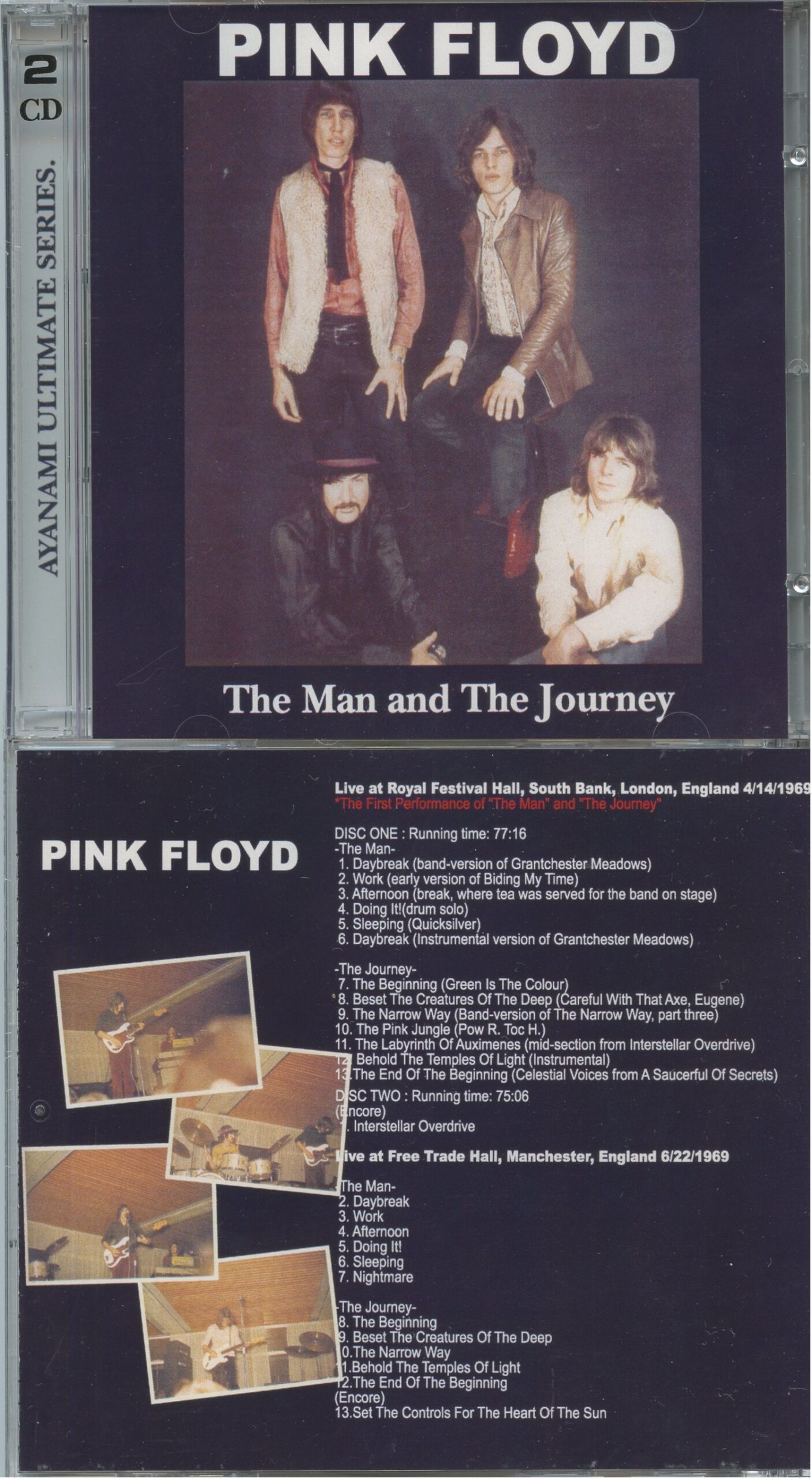 PINK FLOYD - The Man And The Journey ( 2 CD ) ( AYANAMI ) ( Royal Festival Hall, London, April 14th 1969 and Free Trade Hall, Manchester, June 22nd, 1969 )