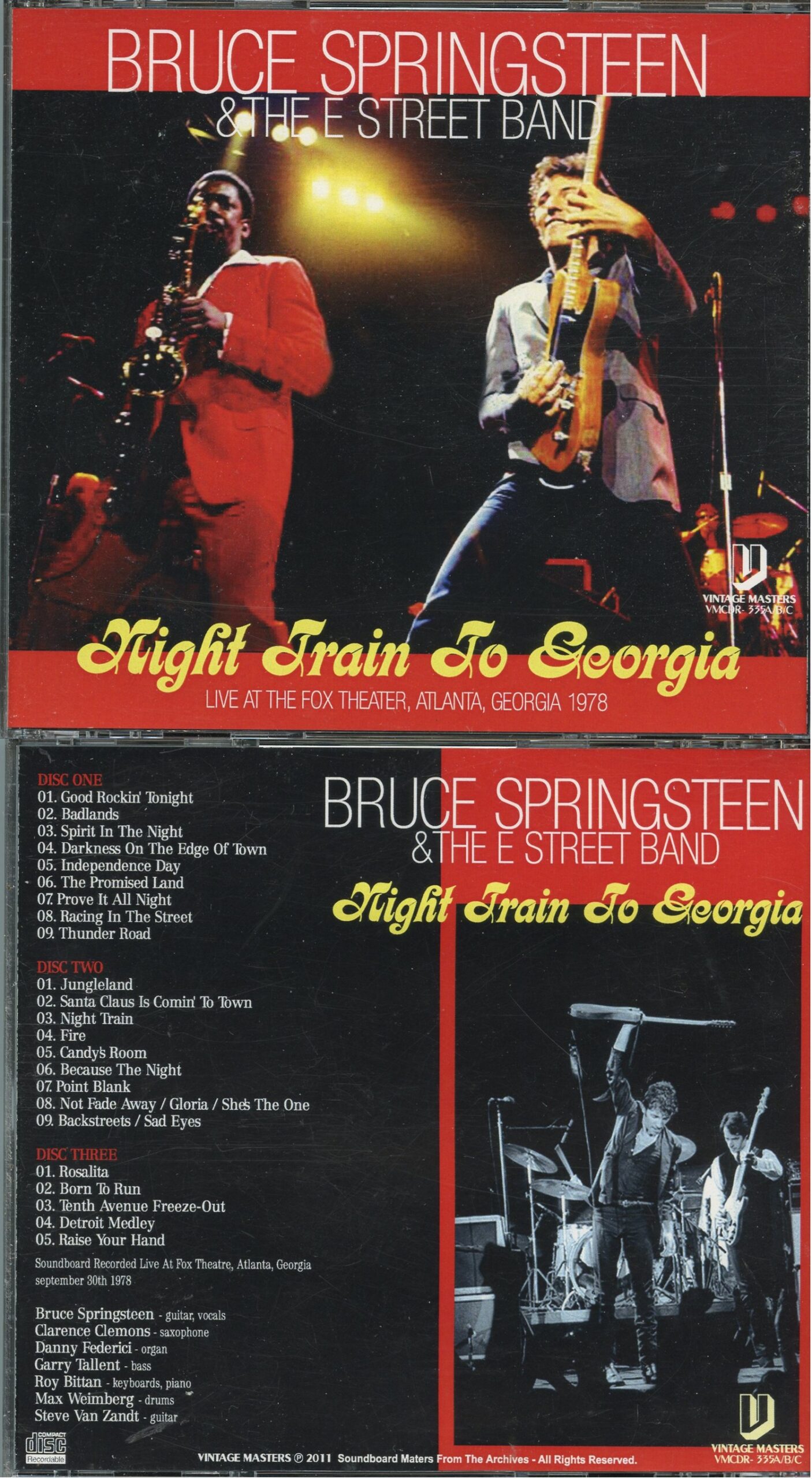BRUCE SPRINGSTEEN - Night Train To Georgia ( 3 CD SET ) ( Soundboard from Fox Theatre, Atlanta, Georgia, USA, September 30th, 1978 )