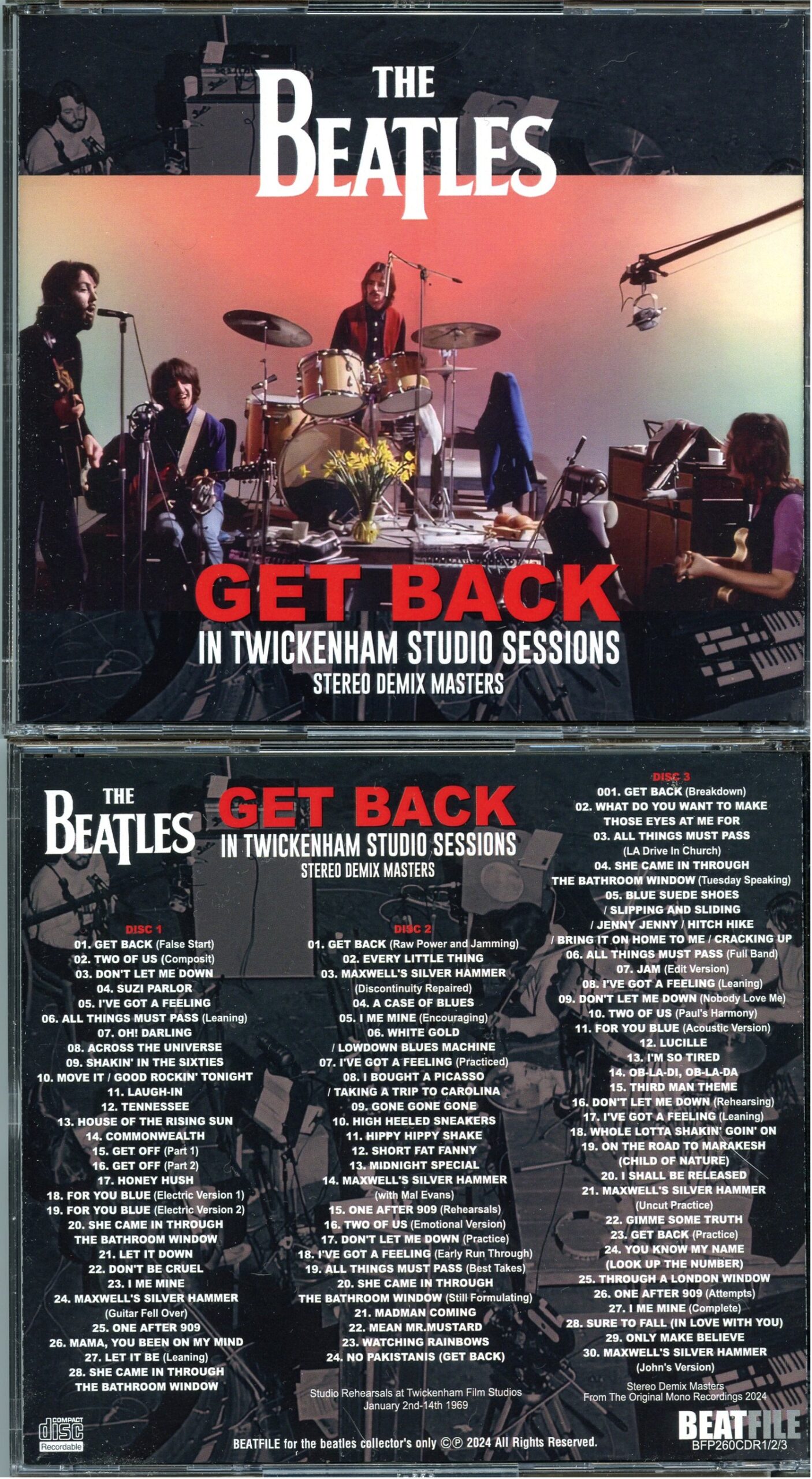The Beatles - Get Back In Twickenham Studio Sessions ( 3 CD SET ) ( BEATFILE ) ( Stereo Demix Masters 2024 )