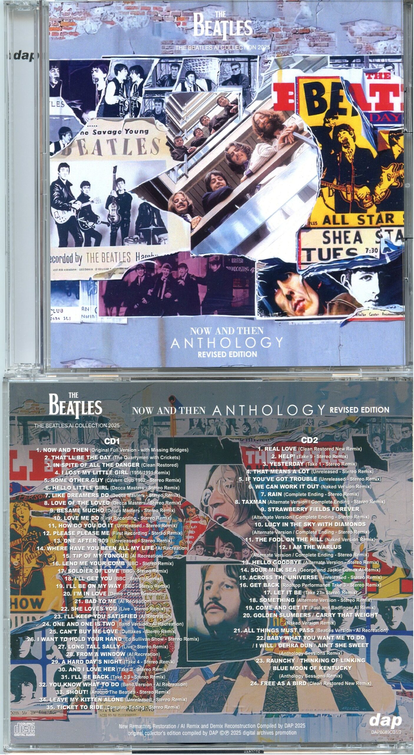 The Beatles - Now And Then Anthology Revised Edition ( 2 CD SET )  ( DAP )( The Beatles AI Collection 2025 )