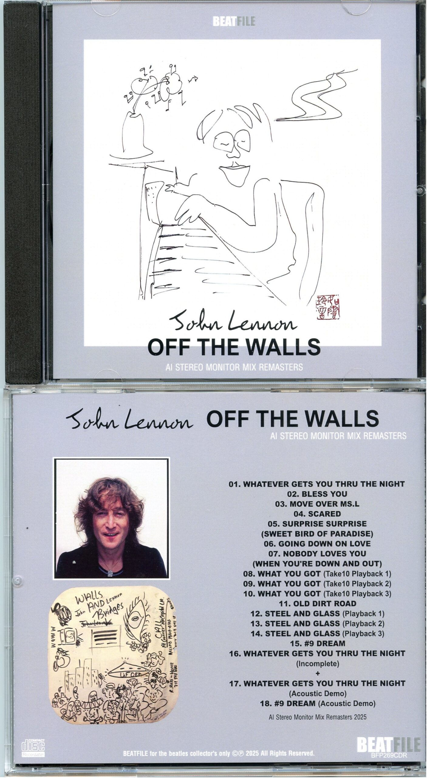 John Lennon - Off The Walls ( BEATFILE )  ( AI Stereo Monitor Mix Remasters 2025 )