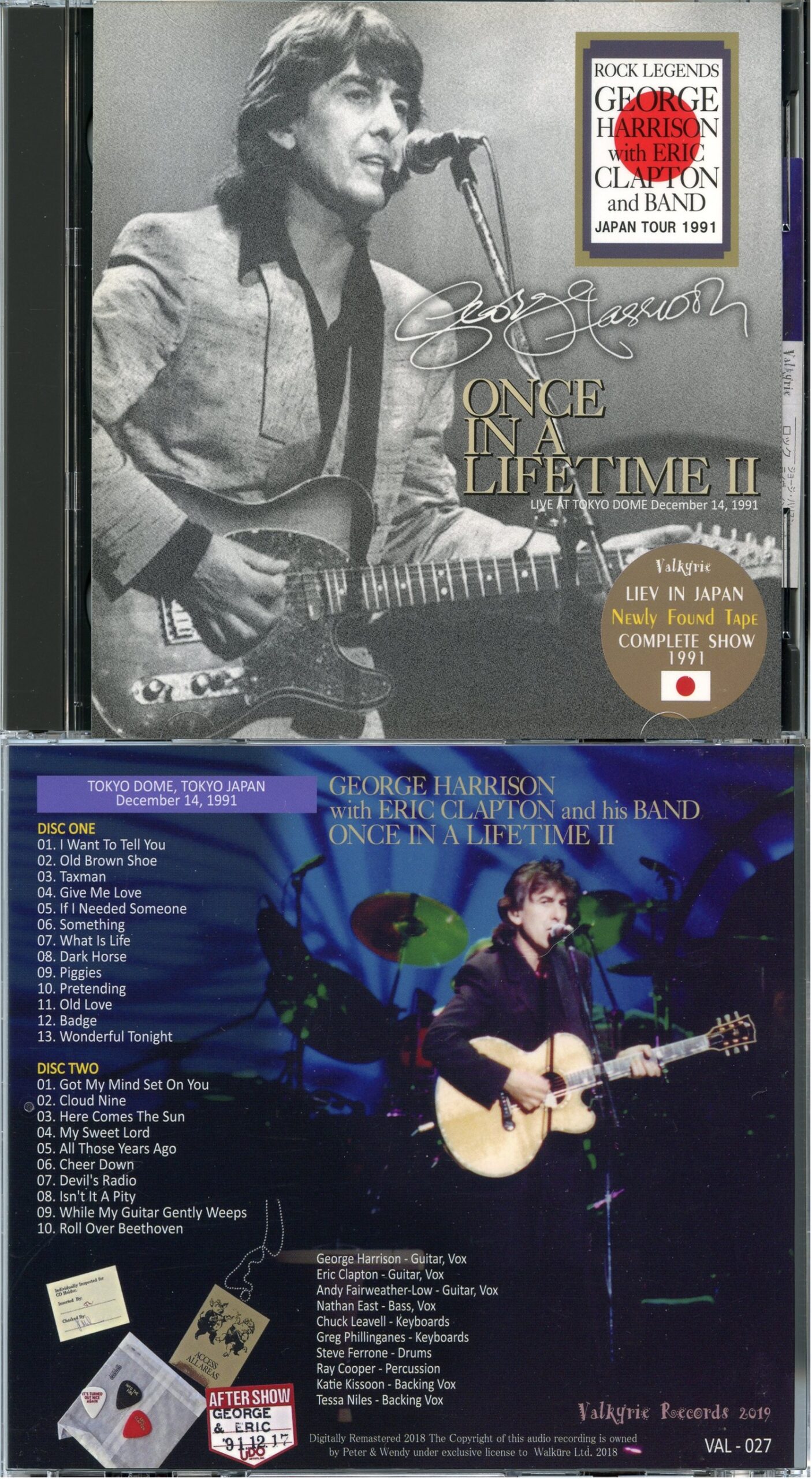 GEORGE HARRISON With ERIC CLAPTON - Once In A Lifetime II ( 2 CD ) ( VALKYRIE ) ( Tokyo Dome , Tokyo, Japan, December 14th, 1991 )